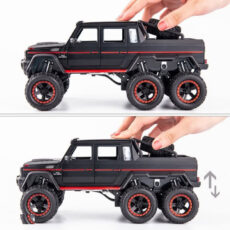 ماکت ماشین ناب سل مدل بنز باراباس 6 چرخ آفرود فلزی فنردار MERCEDES BENZ BARABASS 6x6 به همراه جاسوییچی