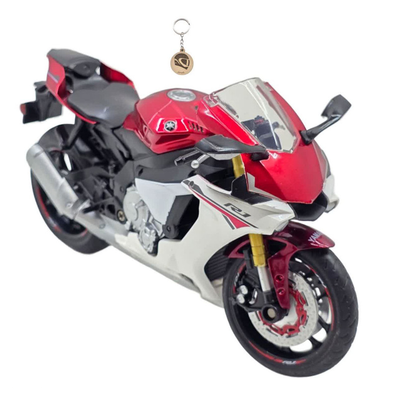 ماکت موتور ناب سل مدل فلزی YAMAHA YZF-R1 همراه با جاسوییچی