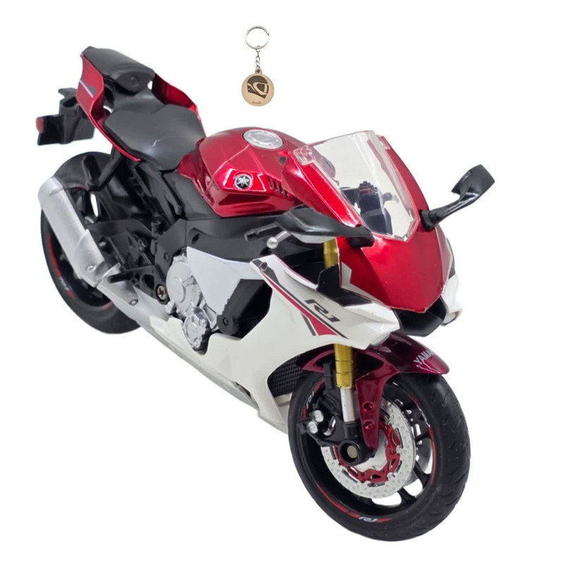 ماکت موتور ناب سل مدل فلزی YAMAHA YZF-R1 همراه با جاسوییچی