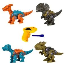 ساختنی مدل دایناسور و دریل کد 1200010011 مجموعه 4 عددی