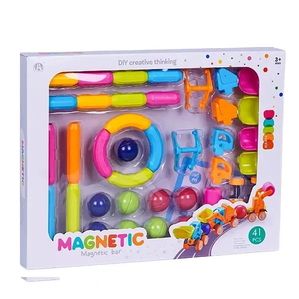 ساختنی مغناطیسی 41 تکه طرح ماشین کد 1060010079