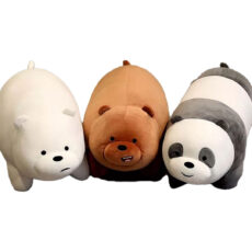 عروسک طرح خرس کله فندقی طول 30 سانتی متر بسته 3 عددی