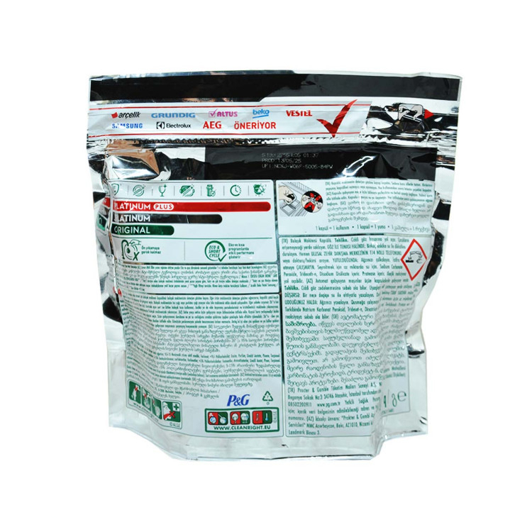 کپسول ماشین ظرفشویی فیری مدل پلاتینیوم پلاس بسته 22 عددی