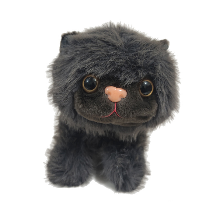 عروسک طرح گربه پشمالو کد 01 سایز 20 سانتی متر