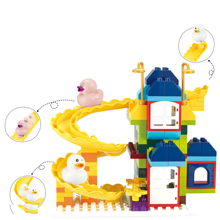 ساختنی لگو 134 قطعه طرح سرسره و جوجه اردک کد 101379