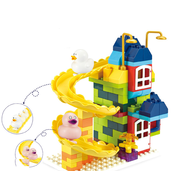 ساختنی لگو 134 قطعه طرح سرسره و جوجه اردک کد 101379