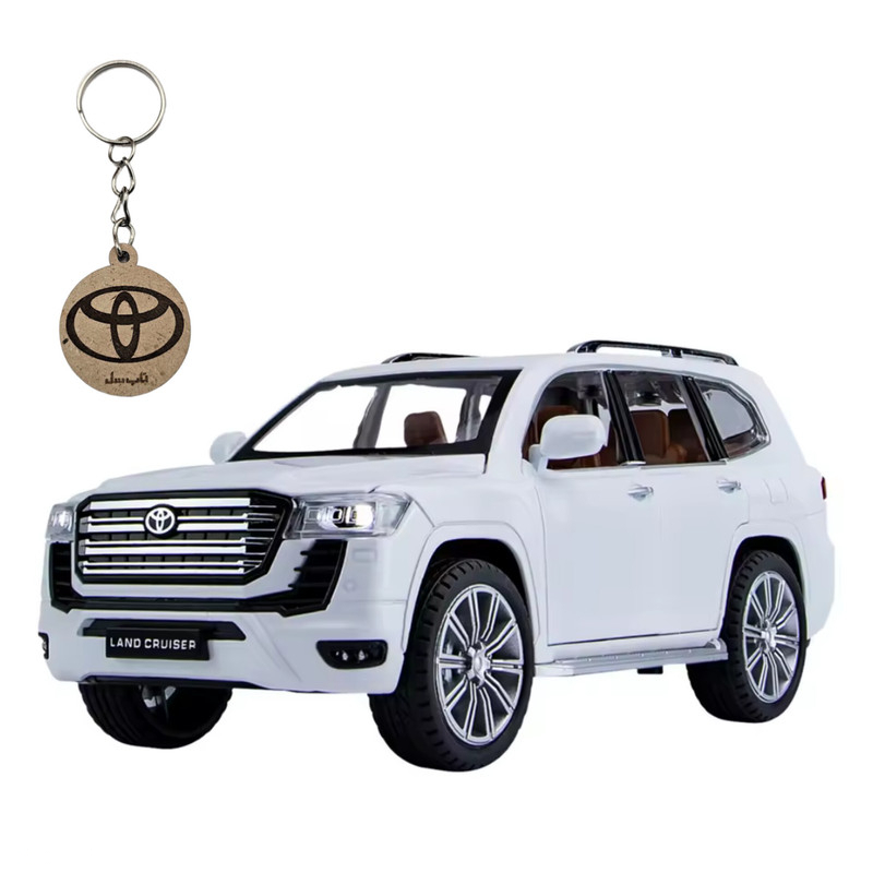 ماکت ماشین ناب سل مدل تویوتا لندکروز فلزی TOYOTA LANDCRUISER LC300 به همراه جاسوییچی