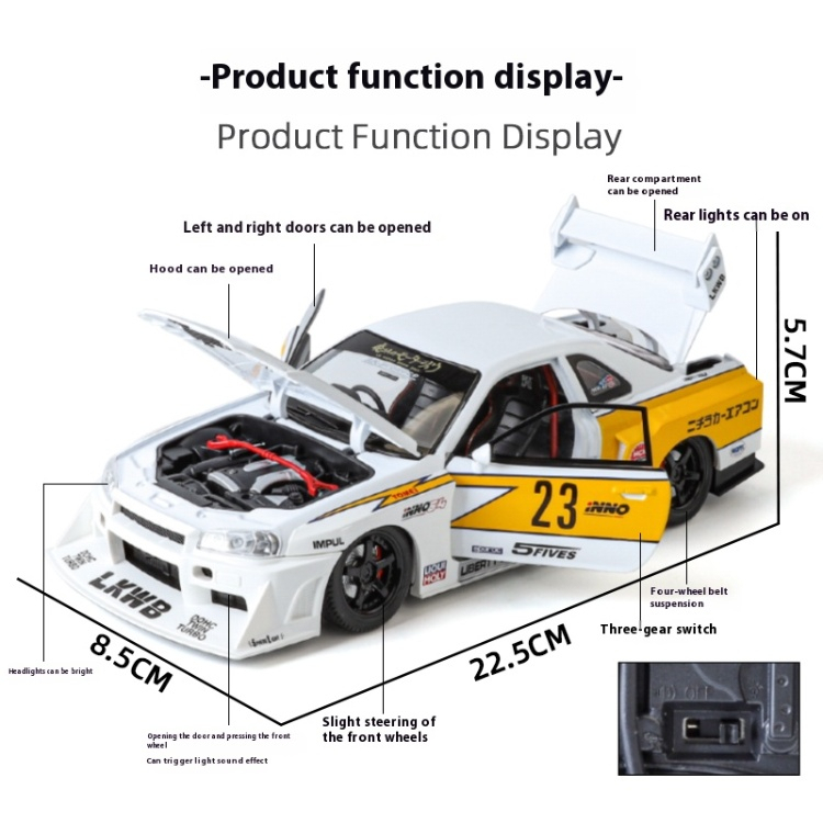 ماکت ماشین مدل نیسان GT-R34