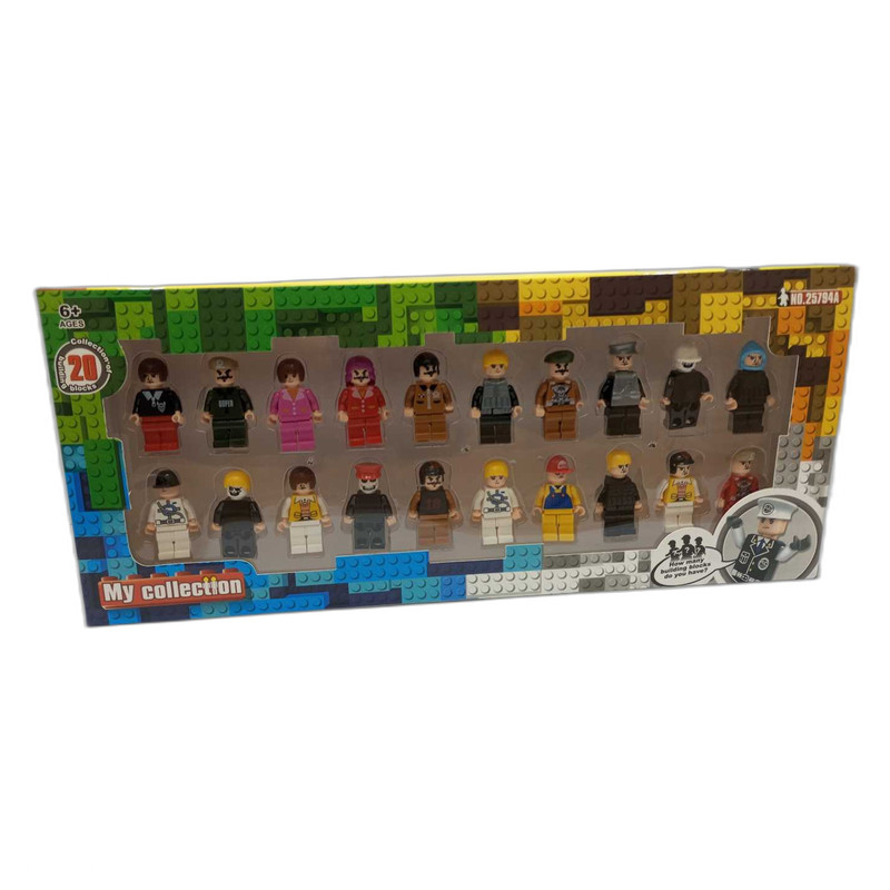 اکشن فیگور مدل آدمک کد 799 ارتفاع 4 سانتی متر مجموعه 20 عددی