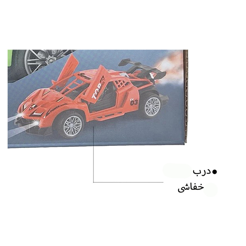 ماشین بازی کنترلی مدل مسابقه ای دودزا کد 648