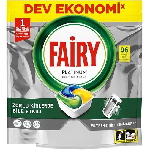 قرص ماشین ظرفشویی فیری مدل platinum بسته 96 عددی