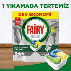 قرص ماشین ظرفشویی فیری مدل platinum بسته 96 عددی