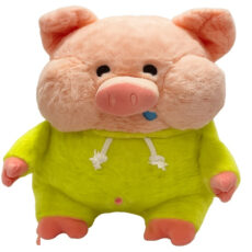 عروسک مدل خوک لباس دایناسوری ارتفاع 30 سانتی متر