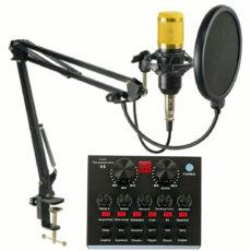 میکروفن استودیویی دراگون ساند مدل BM800 به همراه کارت صدا