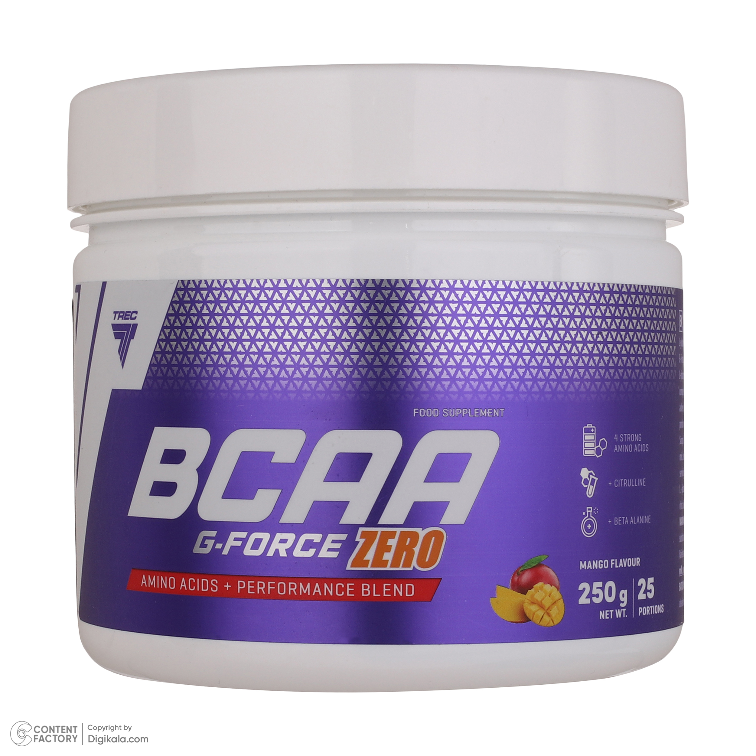 پودر بی سی ای ای با طعم انبه ترک نوتریشن وزن 250 گرم