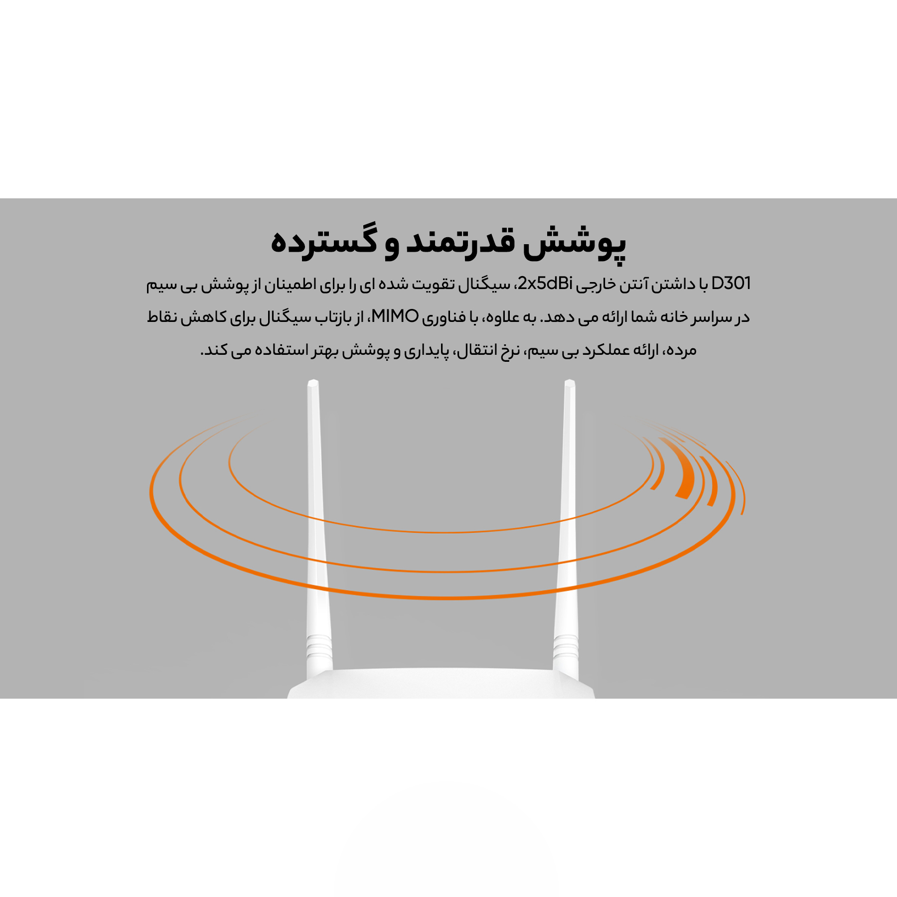 مودم روتر ADSL2 Plus تندا مدل D301 V2