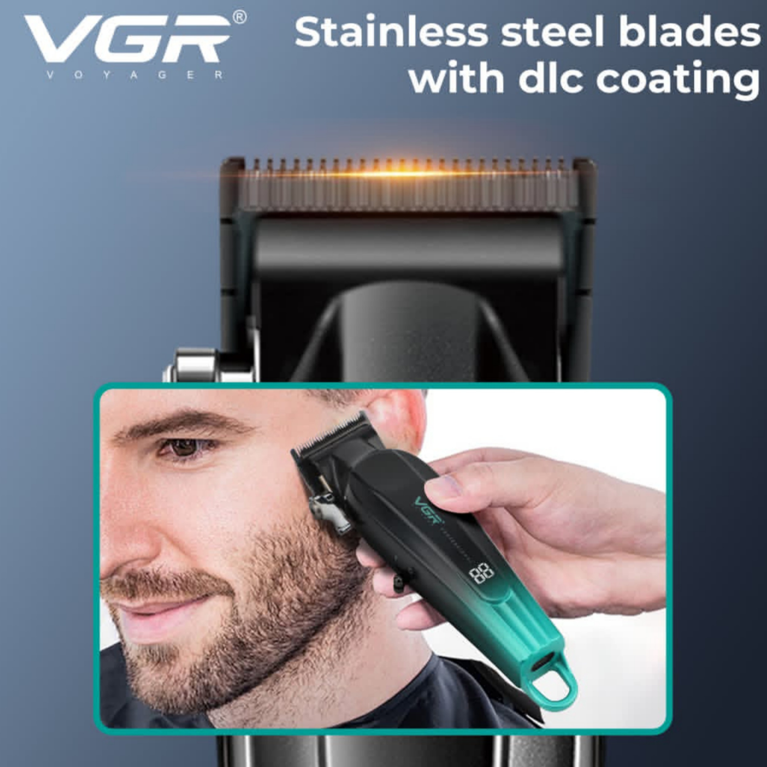 ماشین اصلاح موی سر و صورت شارژی وی جی ار مدل V-662