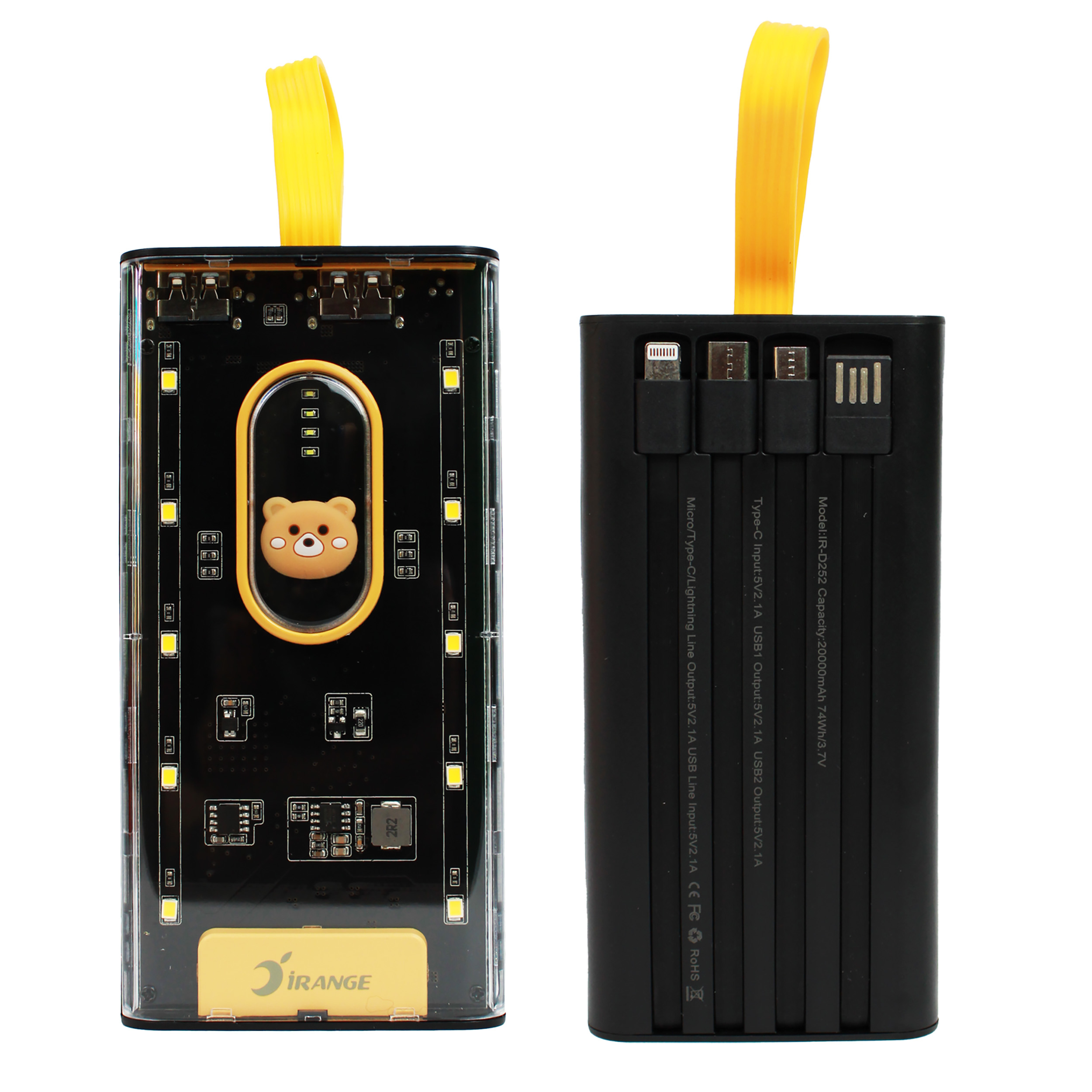 پاوربانک 22.5 وات آیرنج مدل IR - D253 ظرفیت 10000 میلیآمپرساعت