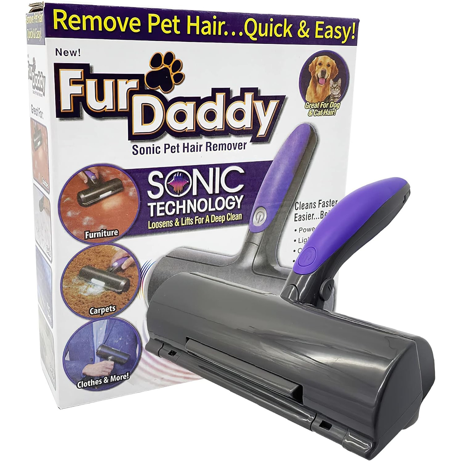 پرزگیر برقی موی حیوانات مدل ویبراتور چراغ دار