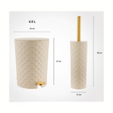 ست سرویس بهداشتی 6 پارچه لیمون طرح گل و جور