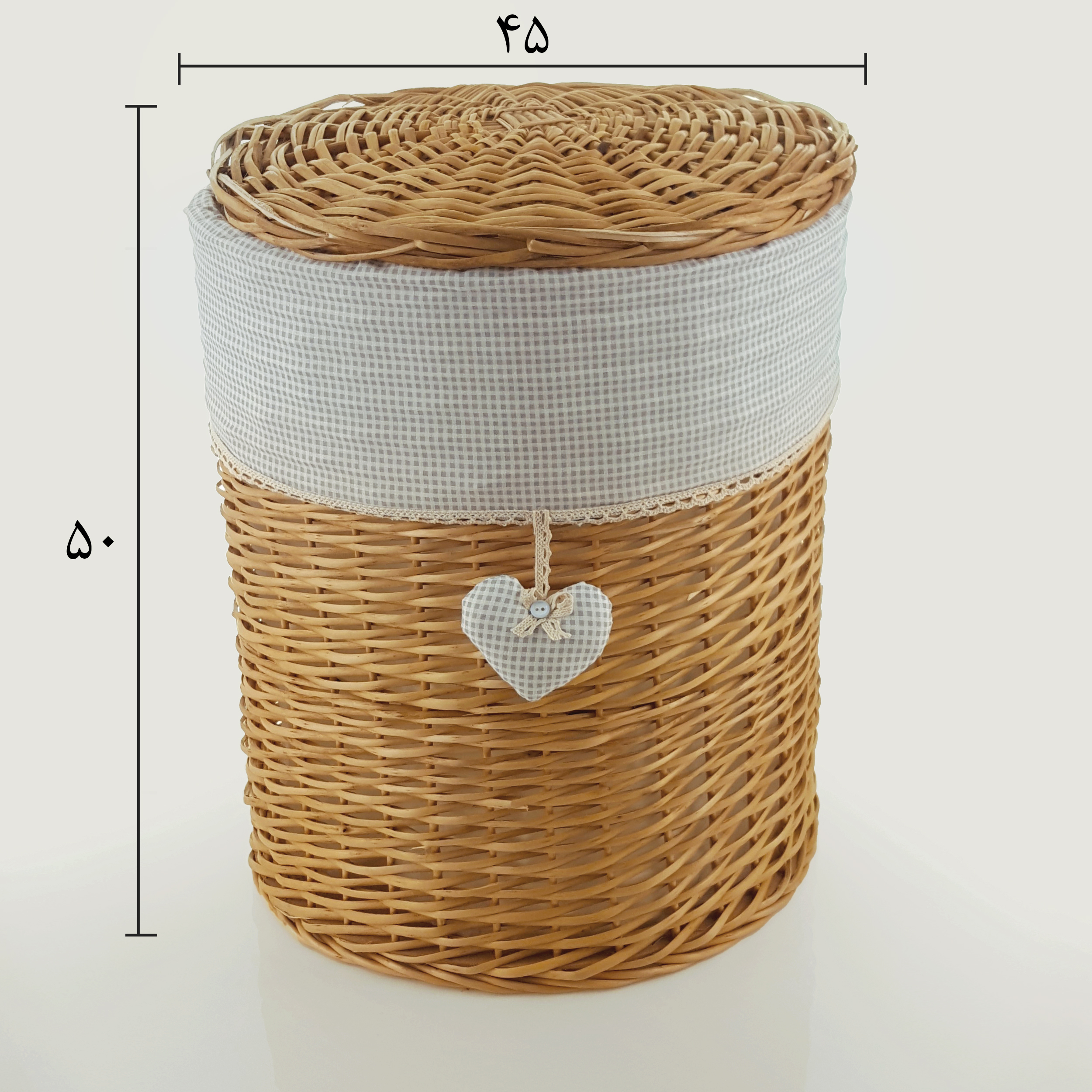 سبد رخت چرک مدل استوانه ای کد SLH-L