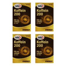 قرص کافئین یوروویتال 200 میلی گرم چهار بسته 60 عددی