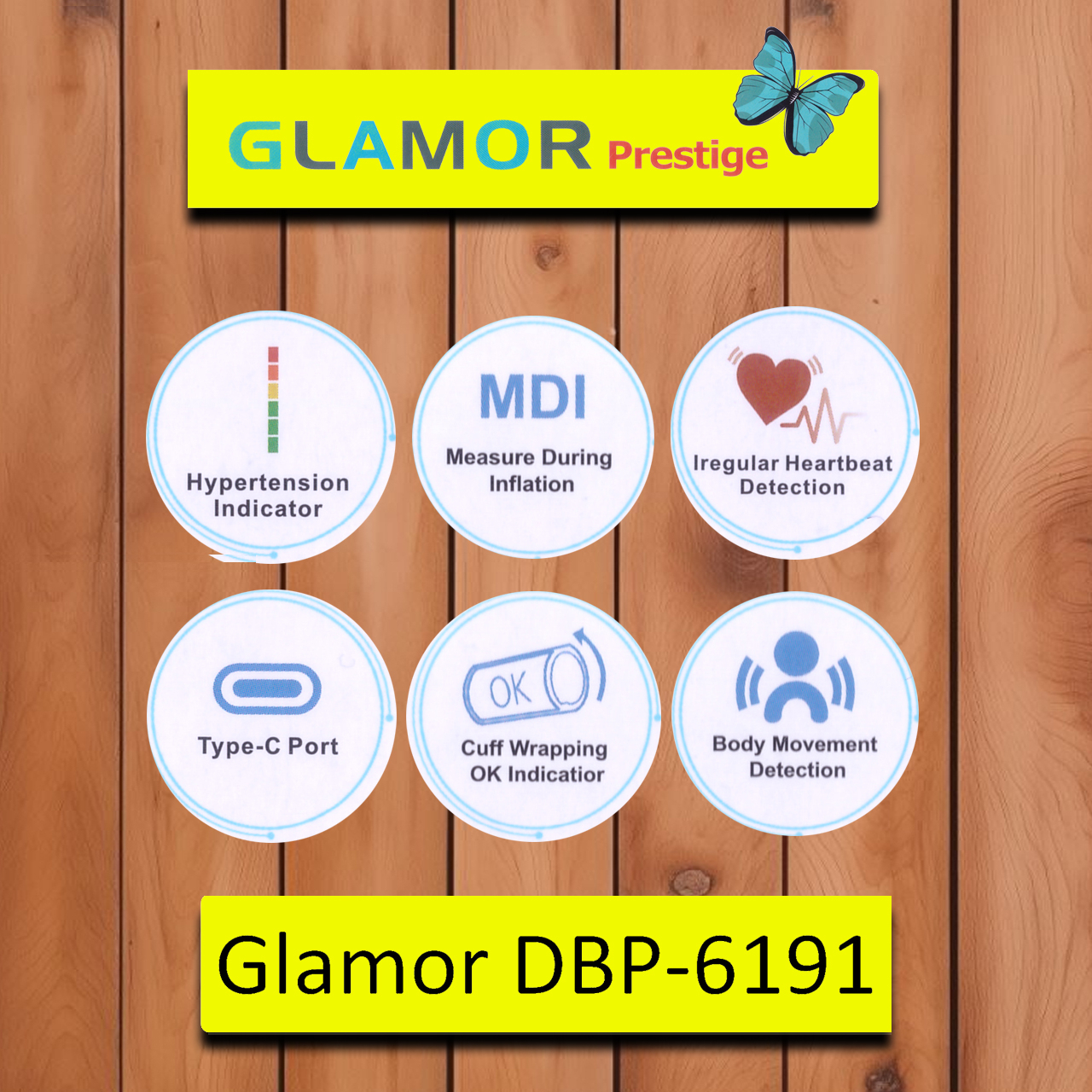 فشارسنج بازویی دیجیتال گلامور مدل DBP-6191