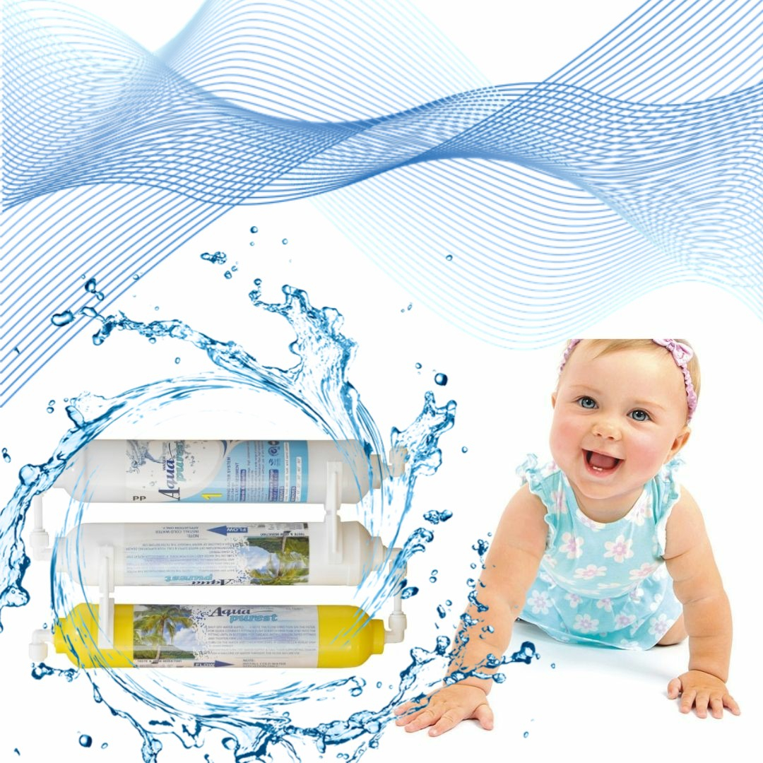 فیلتر تصفیه آب یخچال و فریزر آکوا پیورست مدل INLINE NSF 03 مجموعه 6 عددی