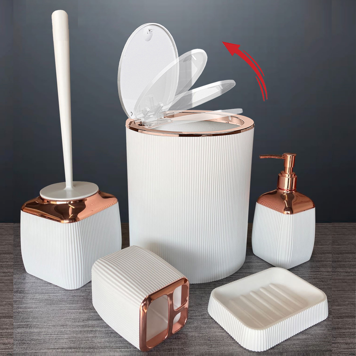 ست سرویس بهداشتی 5 پارچه فری هوم مدل COPPER