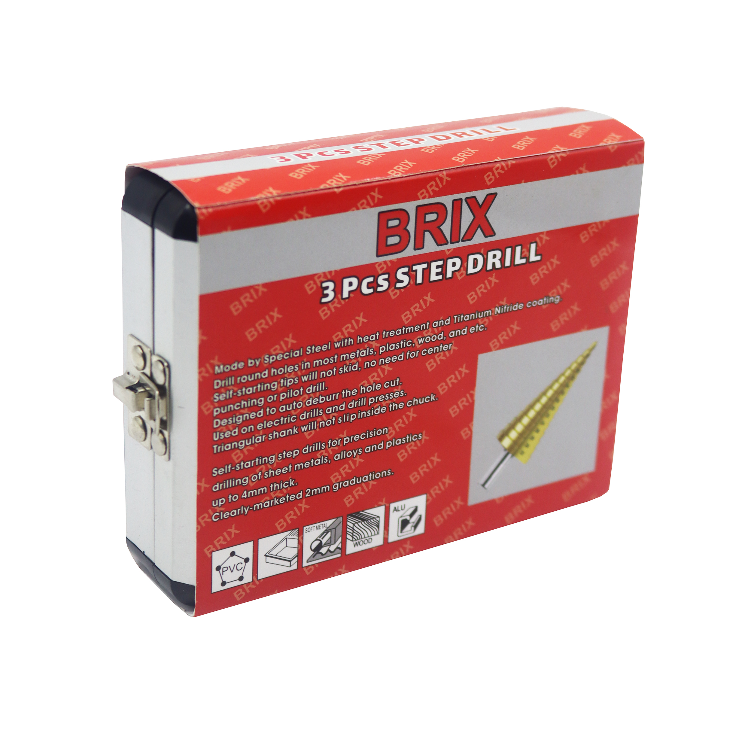 مته کاجی بریکس مدل YP-JABE aluminium-03 مجموعه 3 عددی