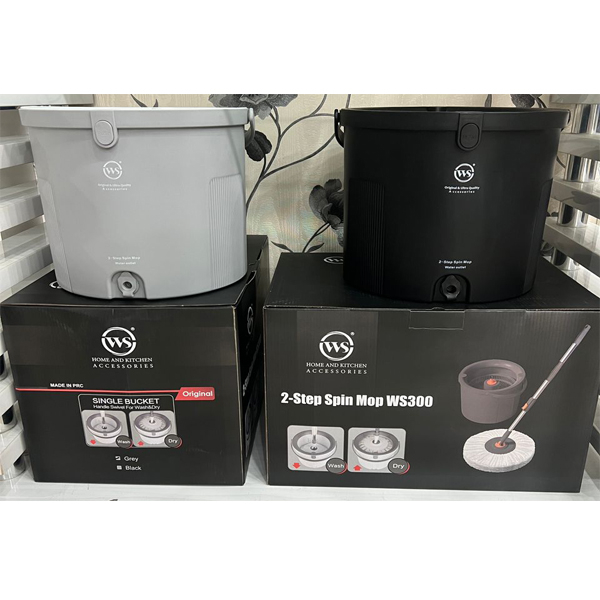 ست سطل و زمین شوی دبلیو.اس مدل WS300 به همراه 8 عدد سری یدک