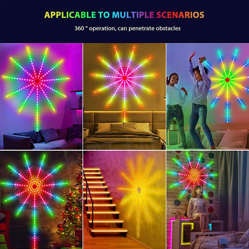 رقص نور مدل دیواری RGB-Smart طرح آتش بازی