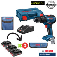 دریل پیچ گوشتی شارژی چکشی 18 ولت بوش مدل  GSB 18V-50 Brushless Professional + 3 Battery