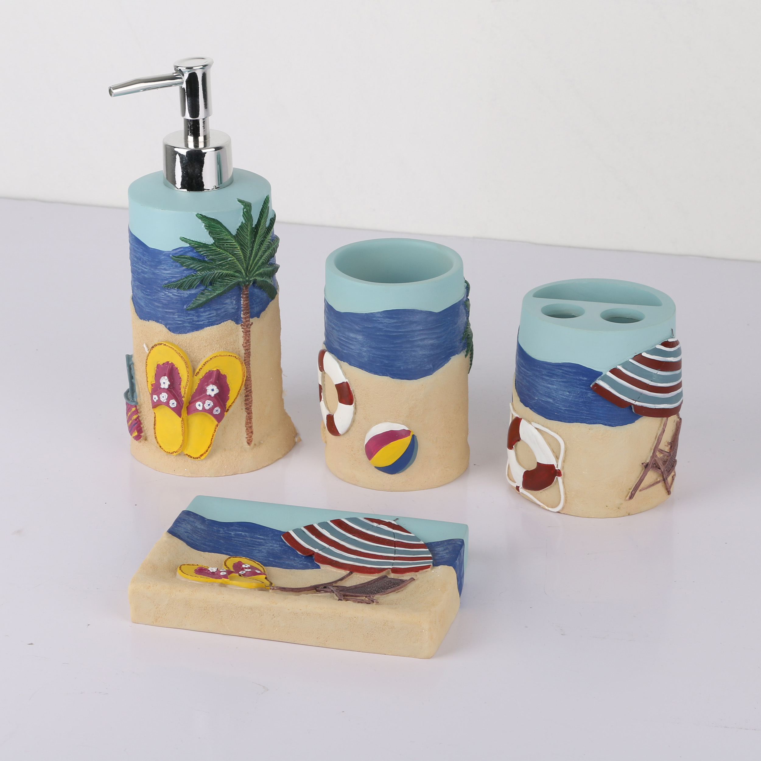 ست سرویس بهداشتی 4 پارچه پیسو مدل Beach