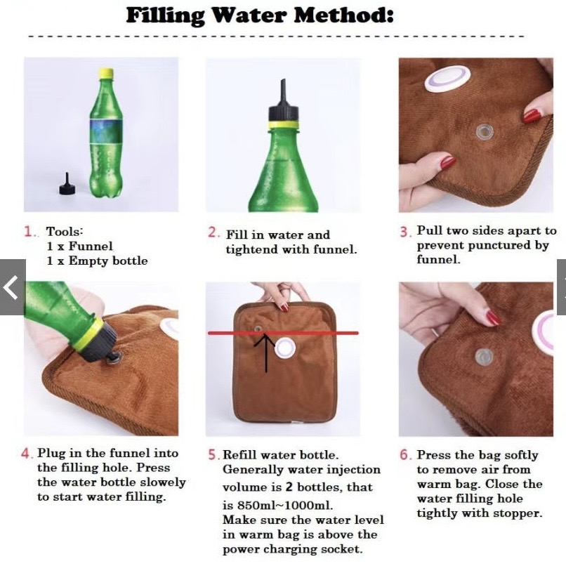 کیسه آب گرم برقی مدل بالشتی طرح خرس تدی