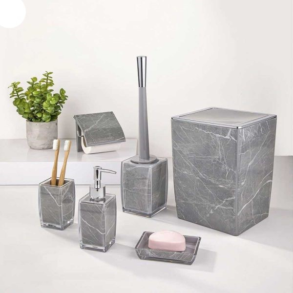 ست سرویس بهداشتی لیمون مدل ماربل کد TP352 مجموعه 6 پارچه