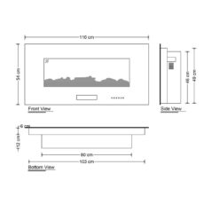 شومینه برقی شومینه اچ بی مدل میلاد-110