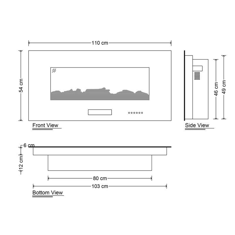 شومینه برقی شومینه اچ بی مدل میلاد-110