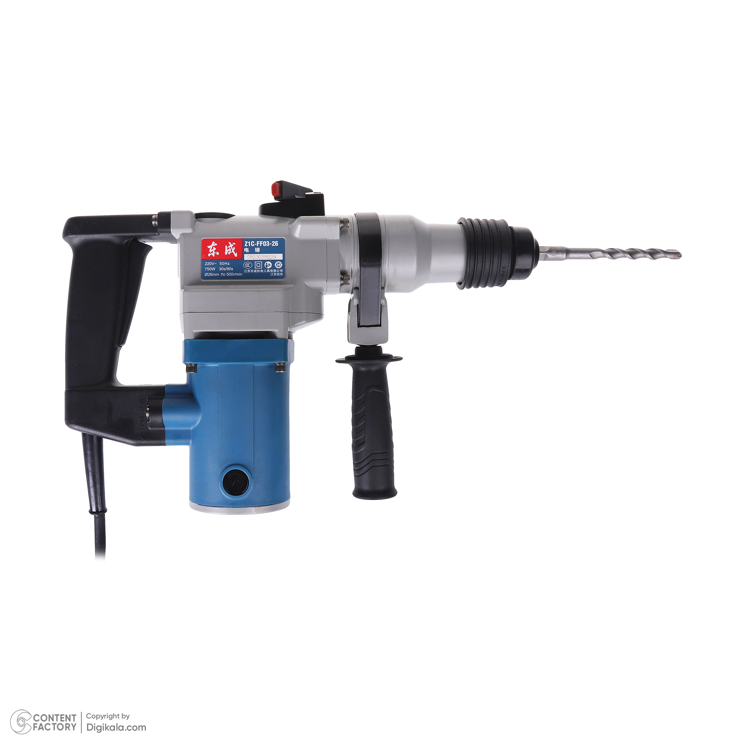 دریل بتن کن چهار شیار 26 میلیمتر 750 وات دانگ چنگ مدل DZC03-26-z1c-ff03-26
