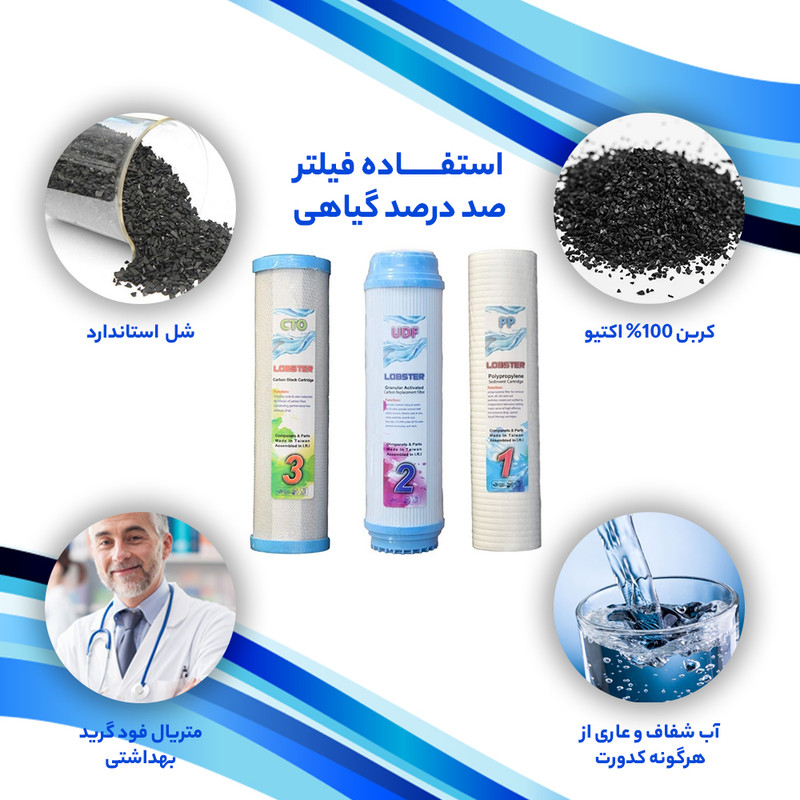 فیلتر دستگاه تصفیه آب لابستر مدل اکسترا مجموعه 9 عددی