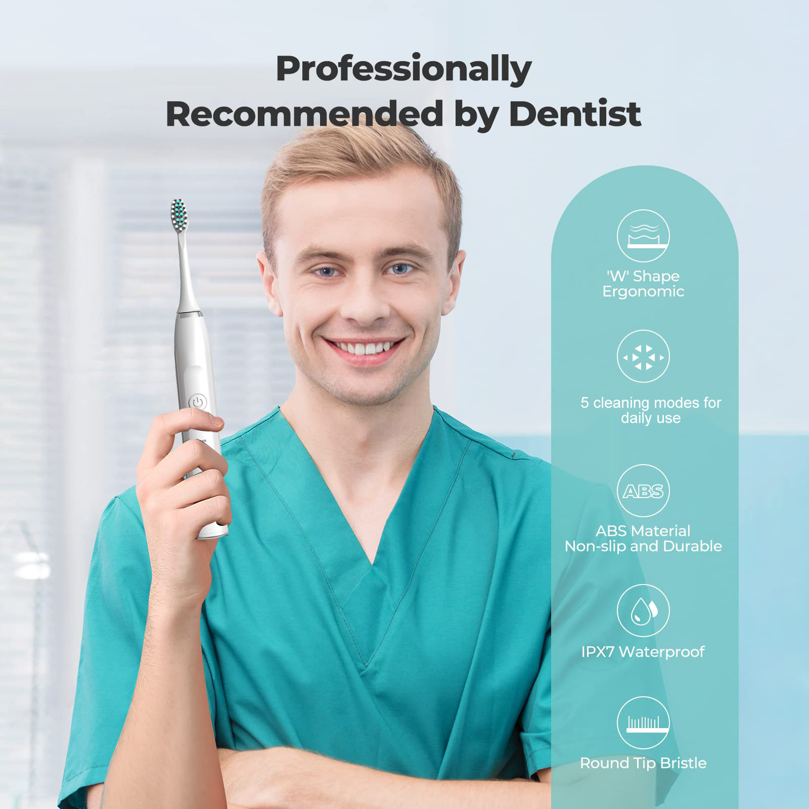 مسواک برقی مدل 1W به همراه سری یدک بسته 5 عددی