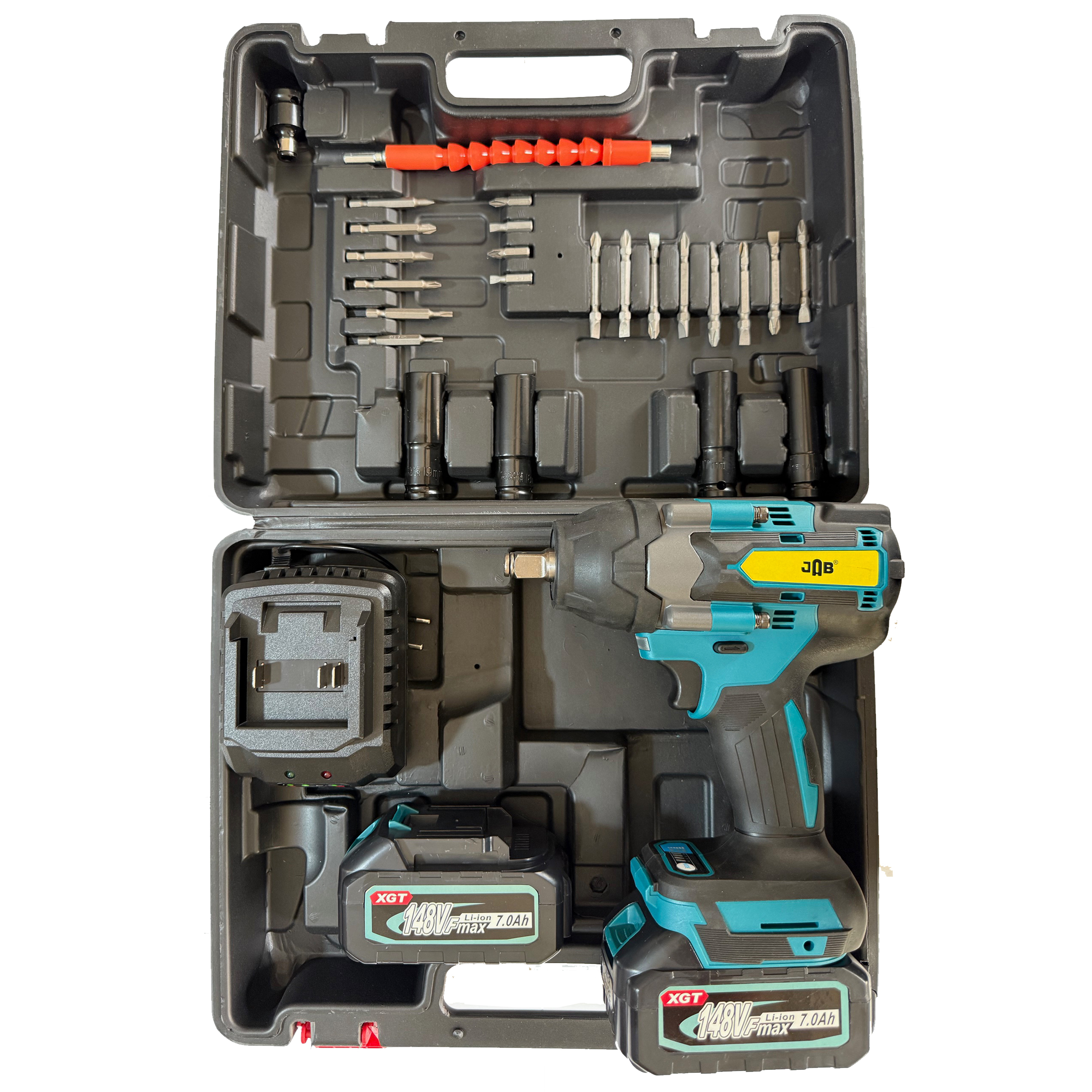 آچار بکس شارژی 148 ولت 1/2 اینچ جاب مدل JB-5590 BX مجموعه 30 عددی