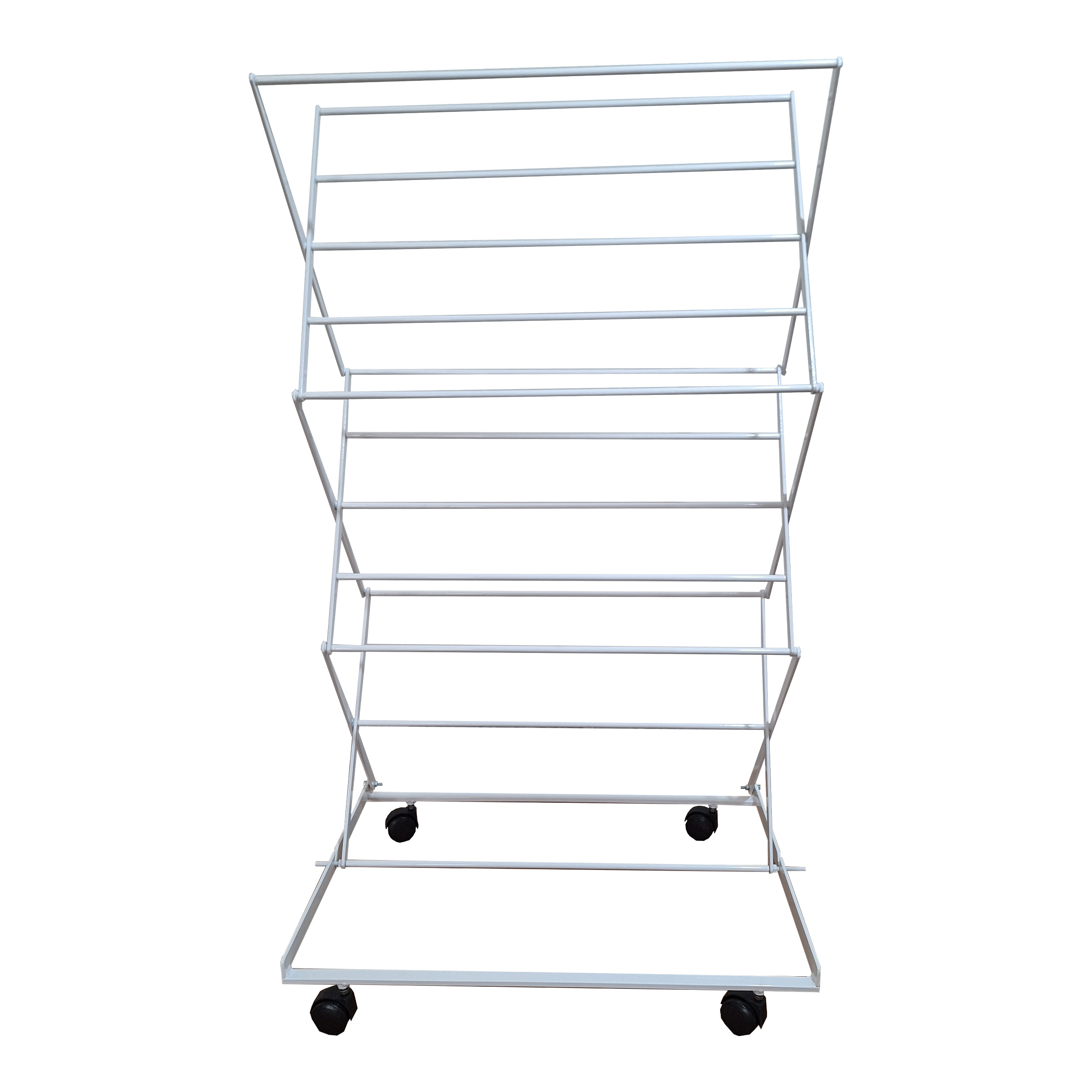 بند رخت مدل سیار سفید آکاردئونی کد13 تسمه