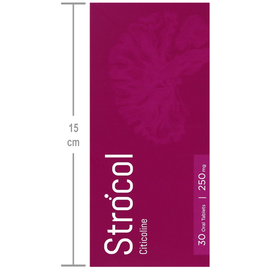 قرص استروکل سیتی کولین 250 میلی گرم اشبال شیمی بسته 30 عددی