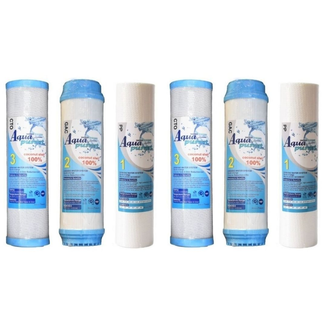 فیلتر دستگاه تصفیه آب آکوا پیورست مدل RO- NEW 09 مجموعه 8 عددی به همراه فیلتر تصفیه آب مدل ممبران