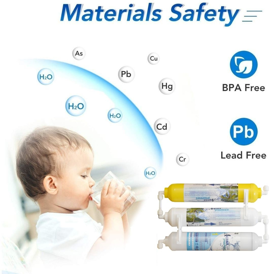 فیلتر تصفیه آب یخچال و فریزر آکوا پیورست مدل INLINE NSF 03 مجموعه 6 عددی