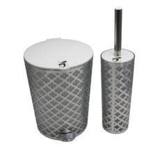 ست سطل و فرچه مدل بلوط طرح گل کد YP-NS-02