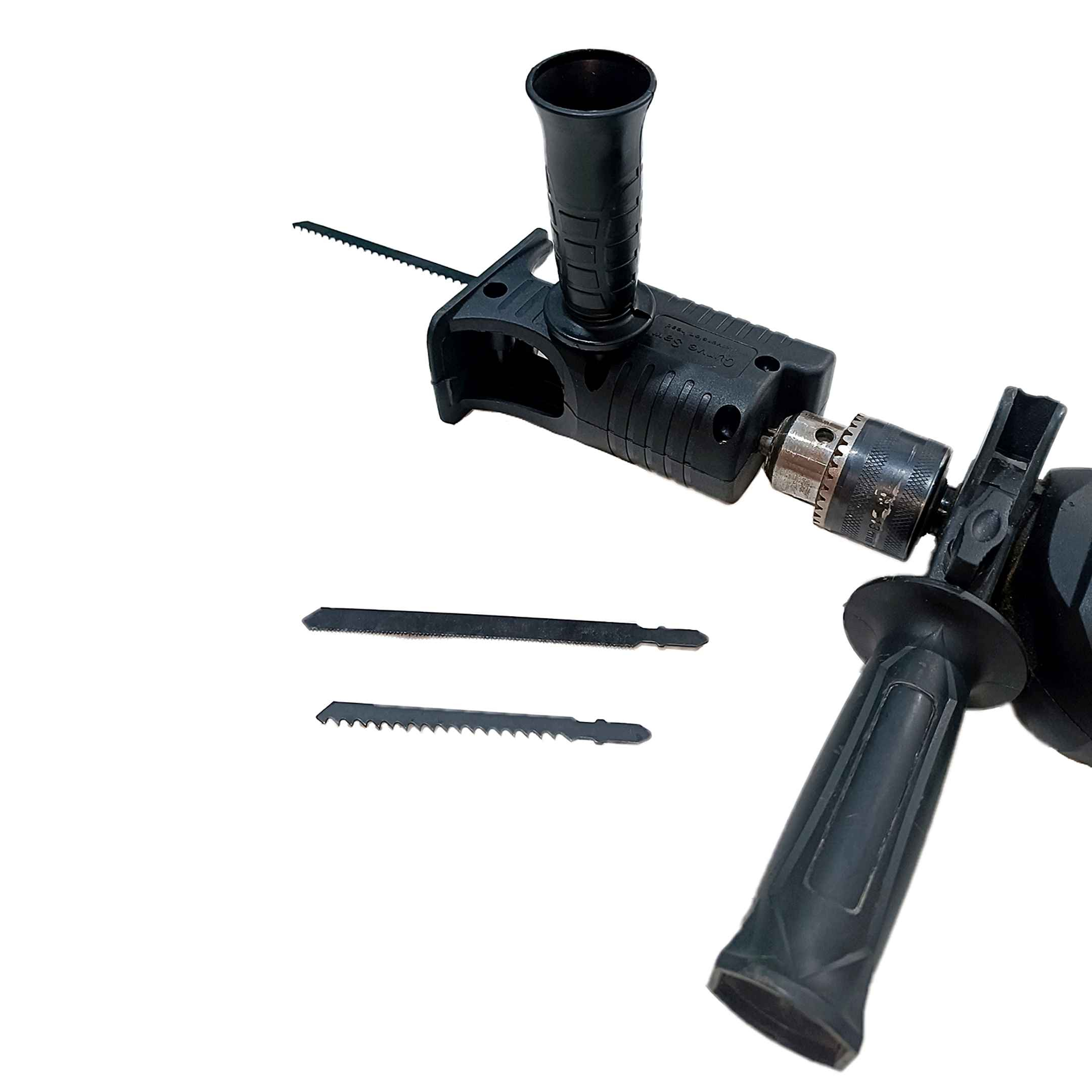 تبدیل دریل به اره عمود بر مدل 1404 به همراه تیغه اره مجموعه 5 عددی