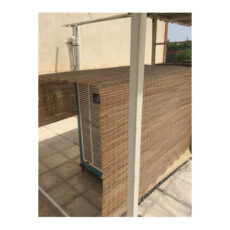 سایبان کولر آبی مدل حصیر چوبی