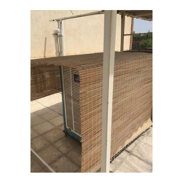 سایبان کولر آبی مدل حصیر چوبی